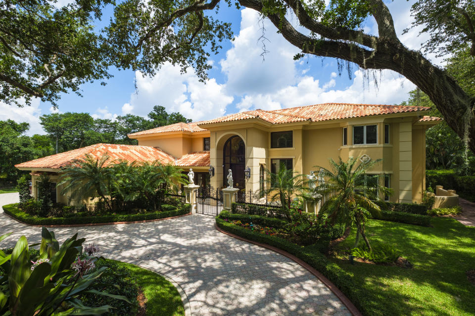 Modern Mediterranean architecture style home in the historic City of Coral Gables located in Miami, US. Photo: Getty