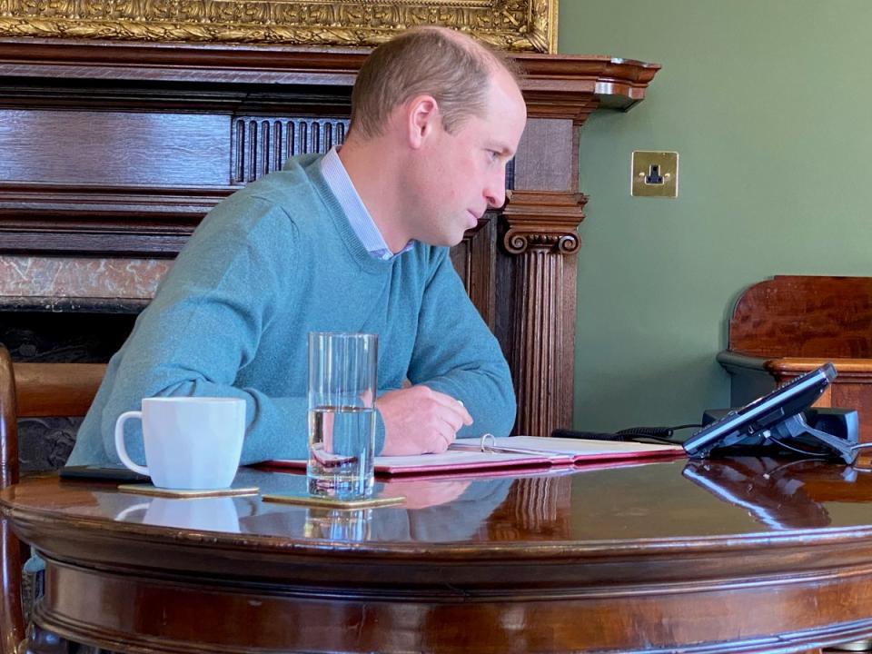 William spent Thursday calling GP surgeries and other vaccination providers. (Kensington Palace)