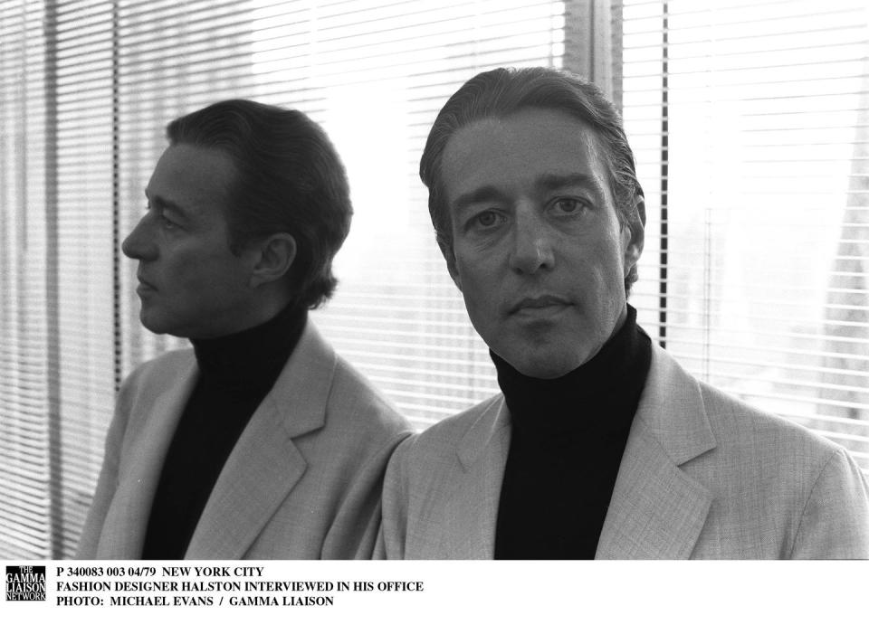 <p>This portrait of the iconic American fashion designer was taken in his office in Olympic Tower.</p>