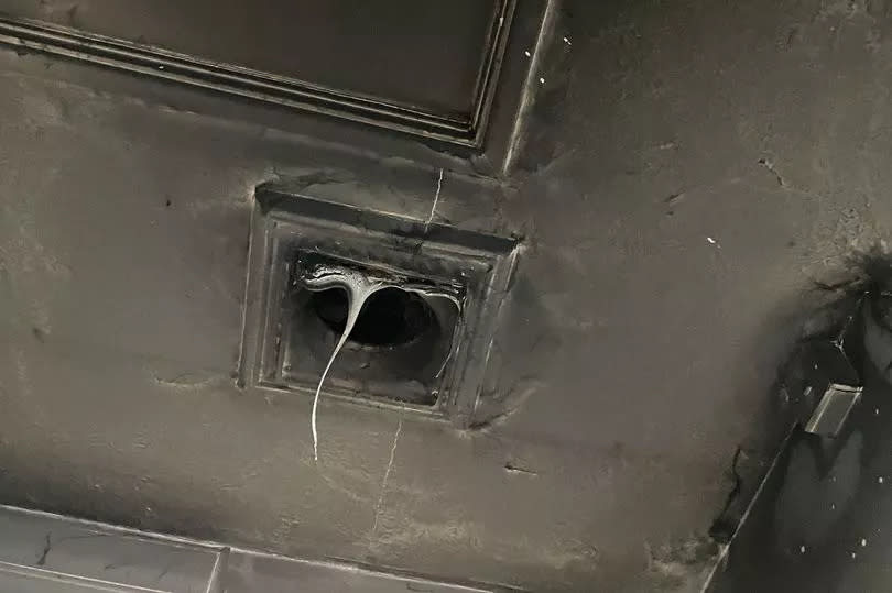 Inside of flat which is affected by fire damage