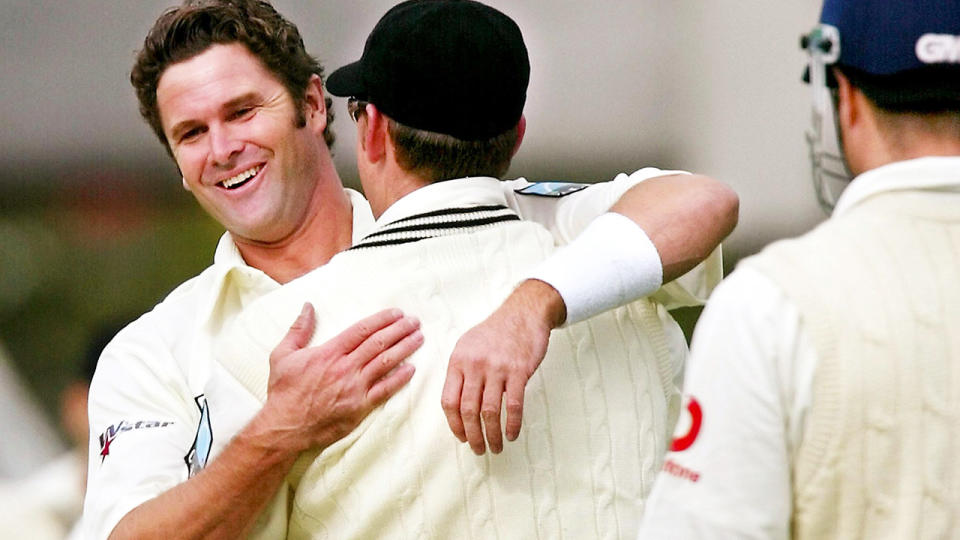 Chris Cairns, pictured here in action for New Zealand against England in 2002.