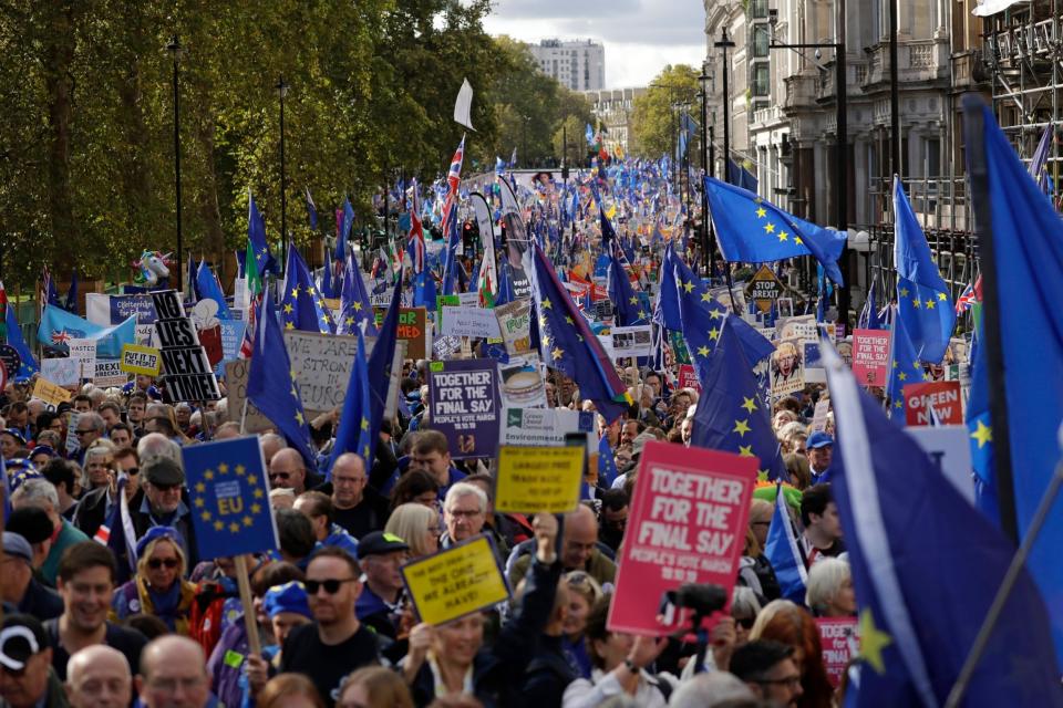 Anti-Brexit remain in the European Union supporters take part in a