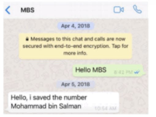 bezos MBS texts