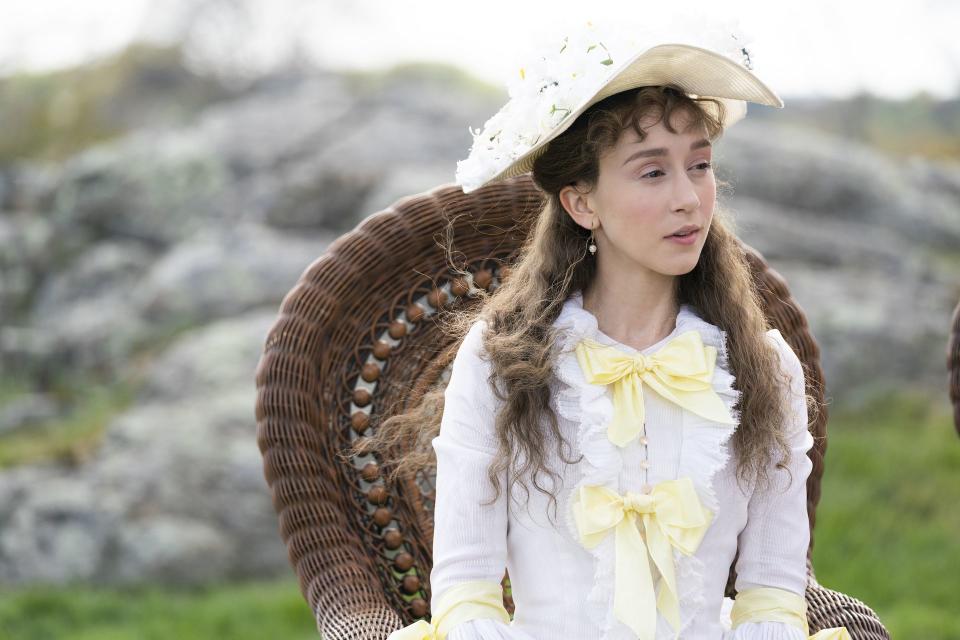 Taissa Farmiga as Gladys Russell in “The Gilded Age. | Alison Cohen Rosa, HBO