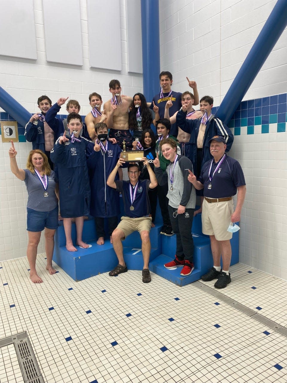 Harley-Allendale-Columbia won its third straight Section V Class D swimming and diving meet championship Thursday.