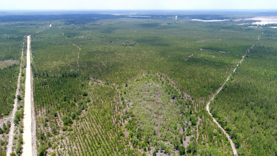 Aerial view of the Bryan County megasite.