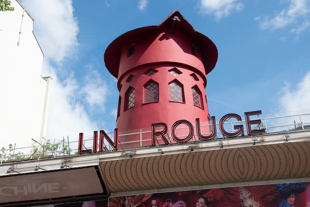 <p>Kay-Paris Fernandes/Getty</p> The Moulin Rouge, seen without its sails and missing letters after they fell in the early hours of Thursday morning on April 25, 2024 in Paris, France. The club has been a fixture of Parisian nightlife since its opening in 1889, known as the birthplace of the can-can dance at Le Moulin Rouge.