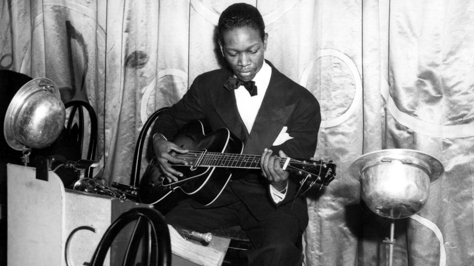 Charlie Christian playing jazz guitar