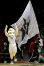 ALBUQUERQUE, NM - MARCH 17: The Vanderbilt Commodores mascot 'Mr. C.' runs onto the court at the start of the game against the Wisconsin Badgers during the third round of the 2012 NCAA Men's Basketball Tournament at The Pit on March 17, 2012 in Albuquerque, New Mexico. (Photo by Christian Petersen/Getty Images)