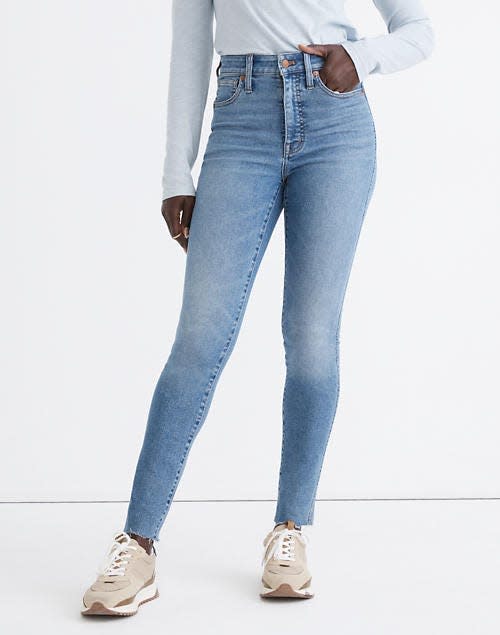<p><strong>Madewell</strong></p><p>madewell.com</p><p><strong>$99.99</strong></p><p><a href="https://go.redirectingat.com?id=74968X1596630&url=https%3A%2F%2Fwww.madewell.com%2Ftall-curvy-high-rise-skinny-jeans-in-ainsworth-wash-raw-hem-edition-NC451.html&sref=https%3A%2F%2Fwww.goodhousekeeping.com%2Fclothing%2Fg39778502%2Fbest-jeans-for-tall-women%2F" rel="nofollow noopener" target="_blank" data-ylk="slk:Shop Now" class="link ">Shop Now</a></p><p>A top denim brand for petite women, Madewell is an inclusive brand that has something for our tall peeps as well. Good Housekeeping Institute Textiles Lab Analyst <a href="https://www.goodhousekeeping.com/author/235514/Grace-Wu/" rel="nofollow noopener" target="_blank" data-ylk="slk:Grace Wu" class="link ">Grace Wu</a> is an overall fan of the brand's denim "I love how soft and stretchy Madewell's jeans are, the material has ample elastane (spandex) for a comfortable fit." According to the brand, <strong>the </strong><strong>tall curvy high-rise skinny jeans are ideal for women between 5'9" and 5'11" and have stretch designed for curves.</strong> "The length was perfect for my height, and they hit right below my ankle," says Good Housekeeping Chemist and fellow tall girl, <a href="https://www.goodhousekeeping.com/author/1473/sabina-wizemann/" rel="nofollow noopener" target="_blank" data-ylk="slk:Sabina Wizemann" class="link ">Sabina Wizemann</a> who gave this pair a spin for us. " They hugged and lifted my curves in the right places with no gap in the back," she added.<br></p><p>• <strong>Inseam Length(s) Available:</strong> 30" <br>• <strong>Size Range:</strong> 23-31<br>• <strong>Washes Available:</strong> White, light, medium, dark and black </p>