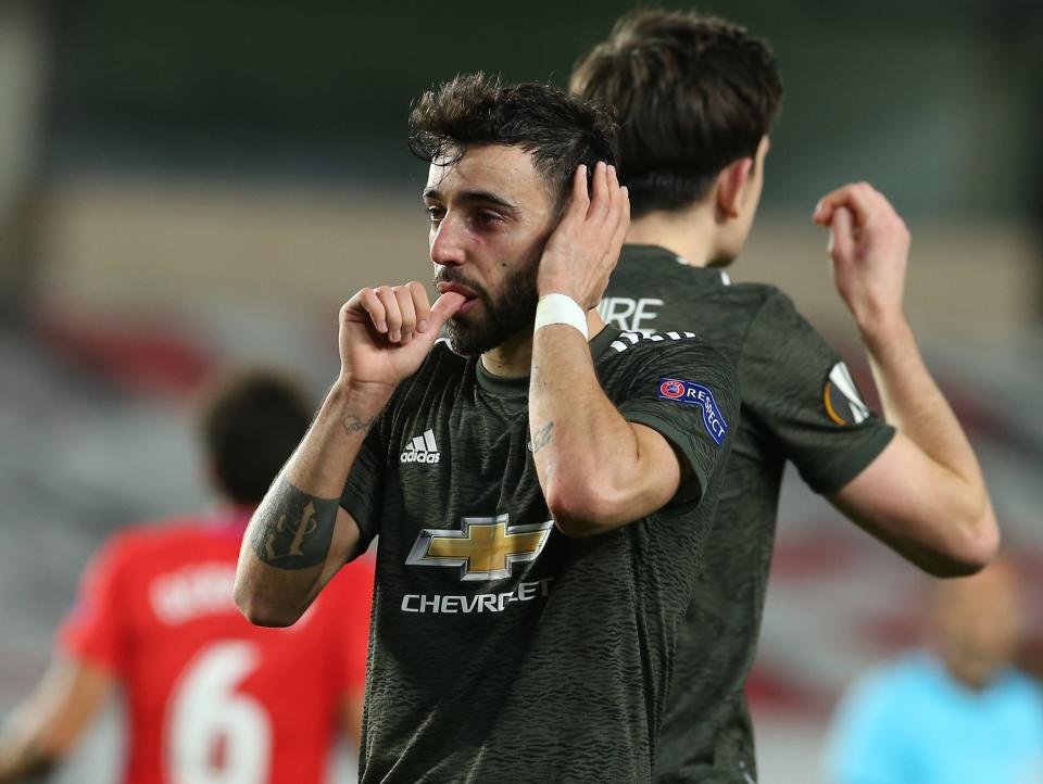 Manchester United penalty taker Bruno Fernandes (Manchester United via Getty Images)