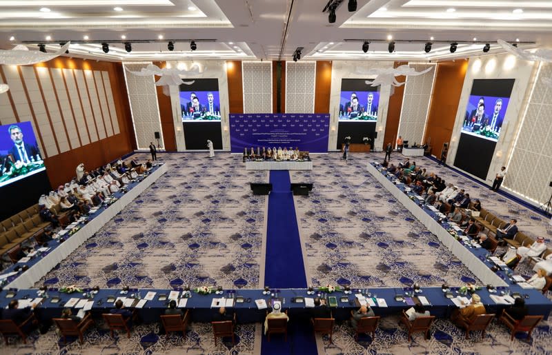 General view of the opening session of Peace and Security conference in Manama