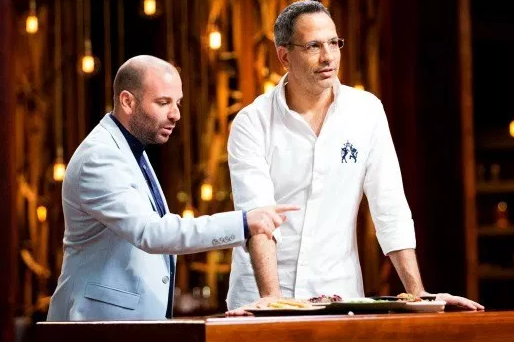 Yotam Ottolenghi has been a celebrity guest on Masterchef with George Calombaris throughout the series.