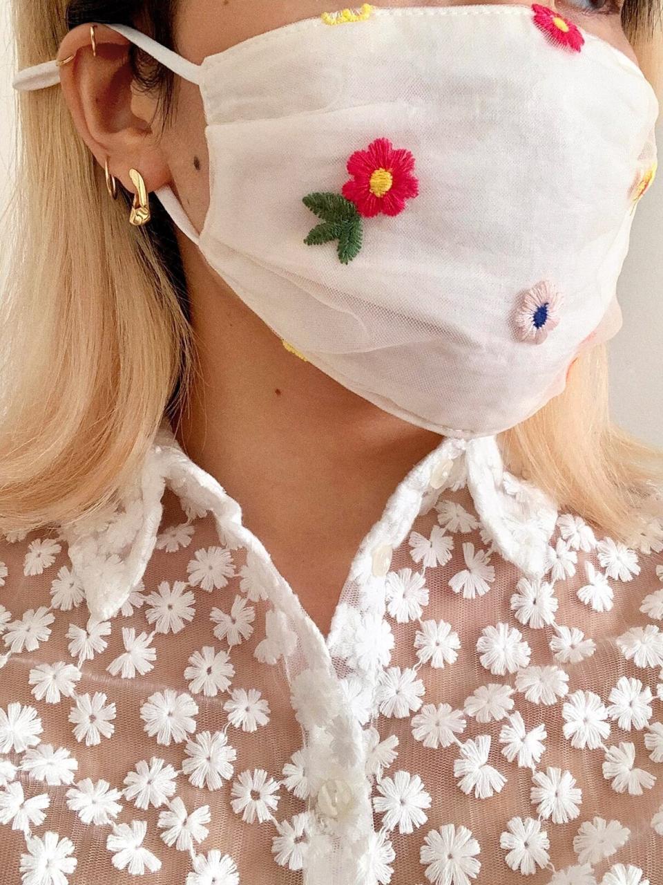 Everyone needs a mask nowadays, so she'll appreciate your thoughtfulness, especially for ones that are this pretty. <a href="https://fave.co/2Olxw3p" target="_blank" rel="noopener noreferrer">Find the set of two for $12 at BaubleBar</a>.