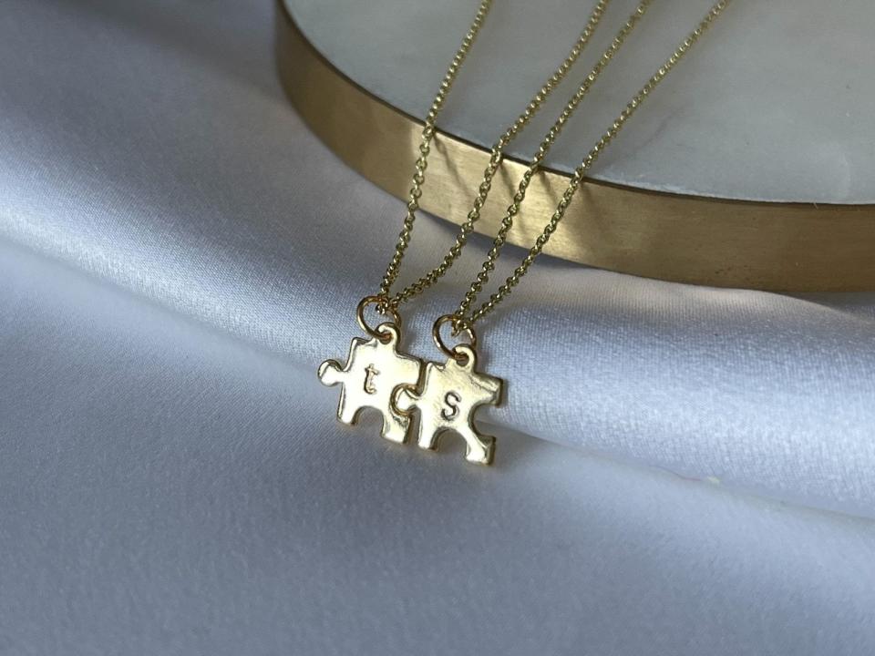 1) Puzzle Piece Necklaces