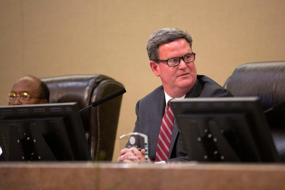 Mayor John Dailey attends a commission meeting where members take the oath of office on Monday, Nov. 21, 2022 in Tallahassee, Fla. 