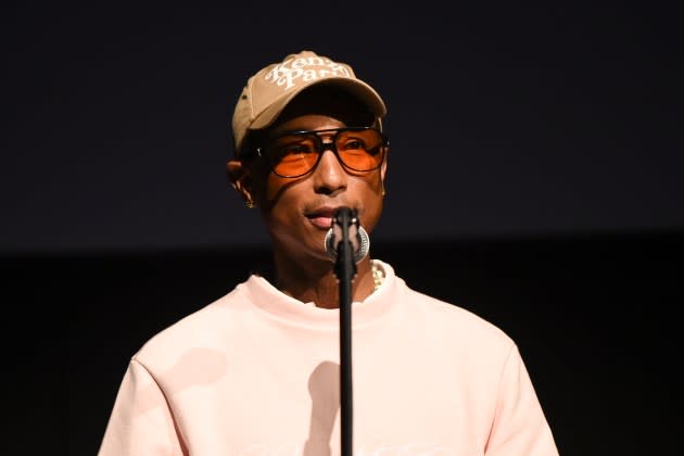 Pharrell Williams introduces a screening of 'Piece by Piece' at the Telluride Film Festival.  - Credit: Vivien Killilea/Getty Images