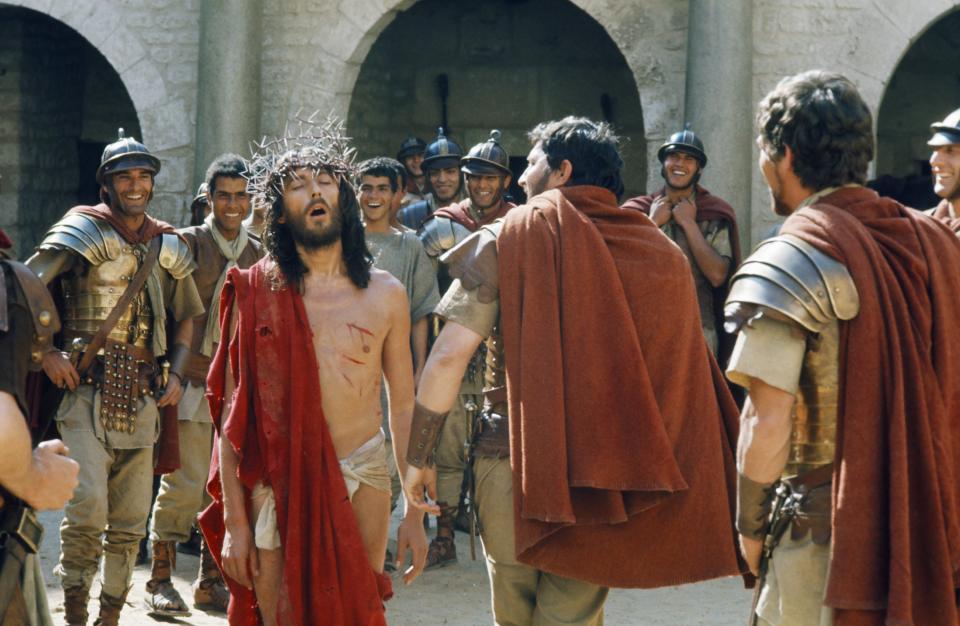 El actor Robert Powell en el papel de Jesús para la película "Jesus of Nazareth" (Getty Images)