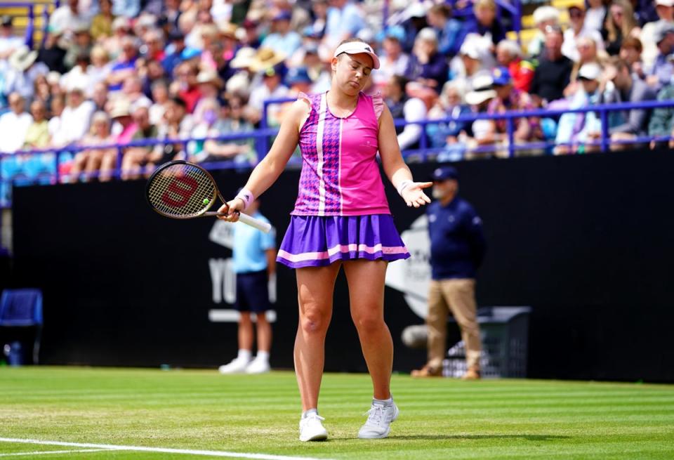 Jelena Ostapenko was not at her best in Saturday’s final (Adam Davy/PA) (PA Wire)