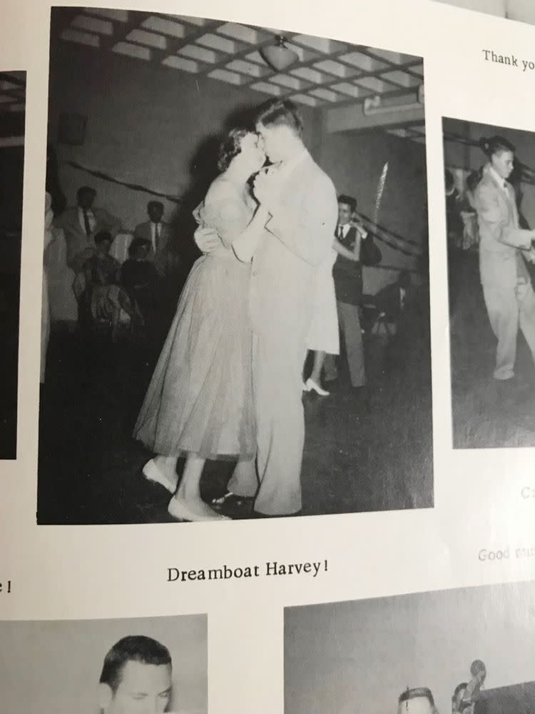 Annette Callahan and Bob Harvey in their high school yearbook | Annette Callahan