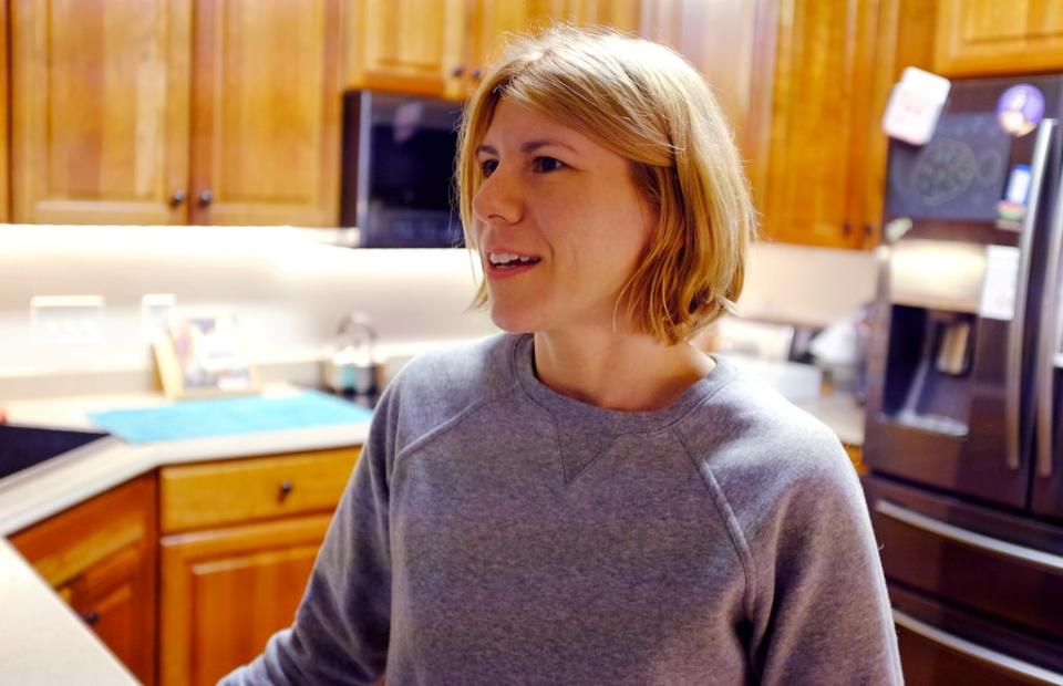 Lori Stroud is pictured in her home at an undisclosed location in the US, 27 September 2018 (REUTERS)