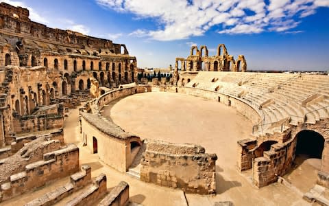 The amphitheatre at El Jem - Credit: getty