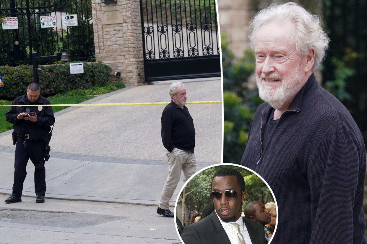 Ridley Scott blocked from entering his home as agents raid neighbor Sean 'Diddy' Combs' property