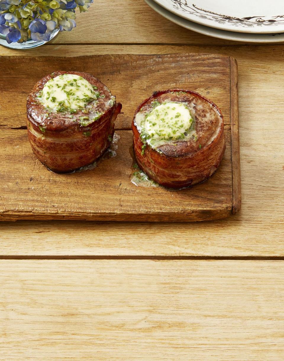 Bacon-Wrapped Filets With Cowboy Butter