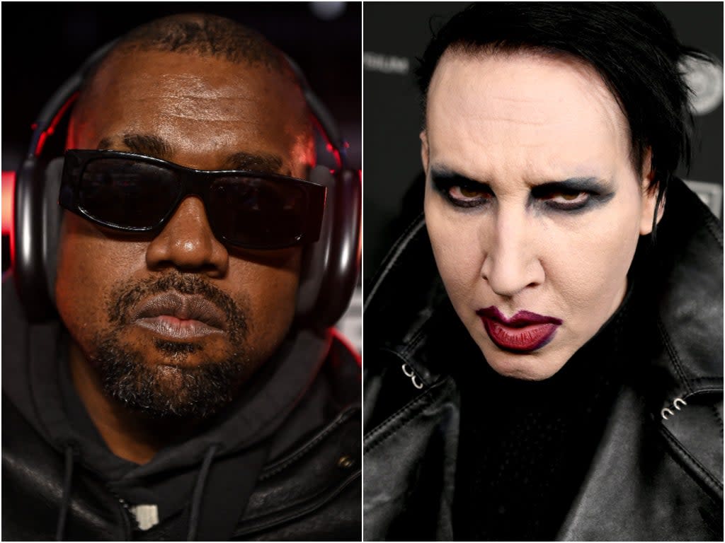 Kanye West and Marilyn Manson  (Getty Images)