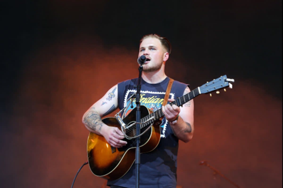 Zach Bryan performs onstage during Day 2 of the 2022 Stagecoach Festival (Getty Images for Stagecoach)