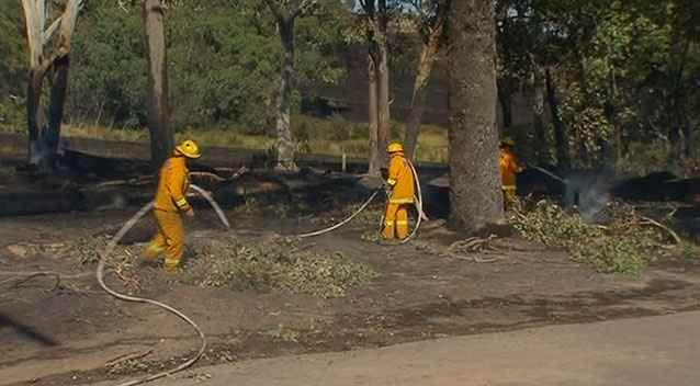 Firefighters were still battling a number of fires around Victoria on Wednesday afternoon. Photo: 7News.