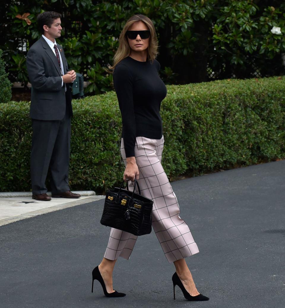 The First Ladies, Melania Trump and Brigitte Macron, brought sophisticated sparkle to the new administration’s first State Dinner.