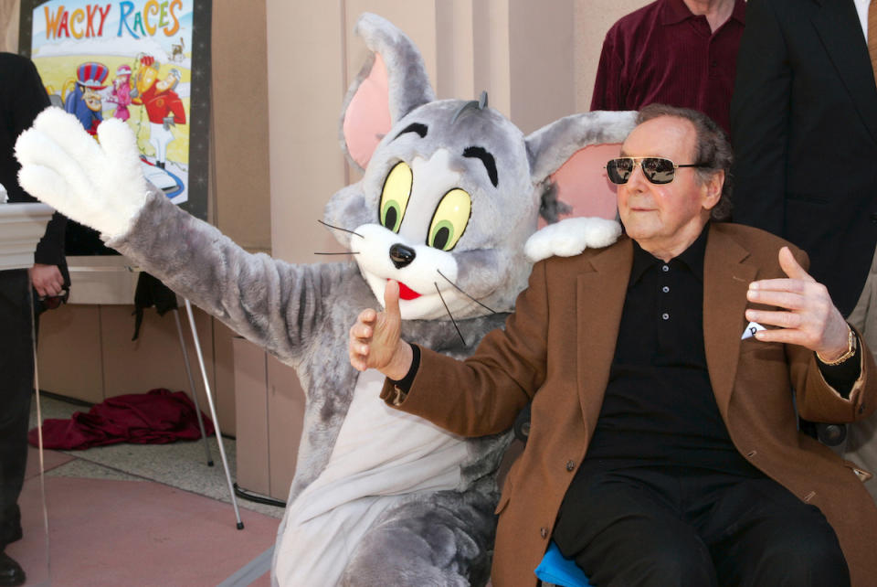 Joseph Barbera with Tom in 2005