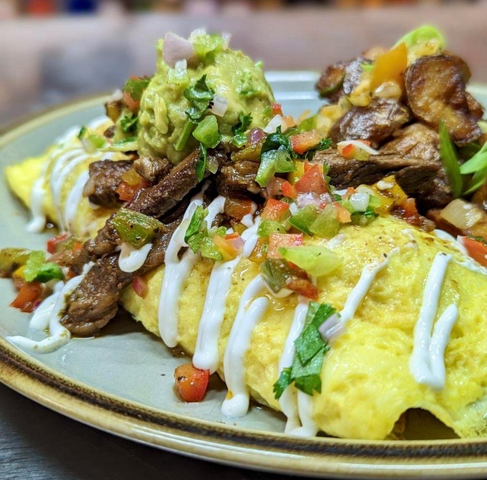 A carne asada omelet from Brunch by De Martino.