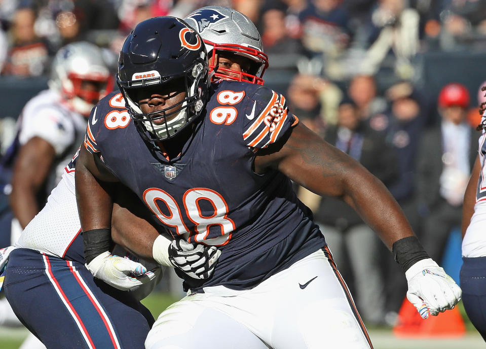 Chicago Bears defensive lineman Bilal Nichols against the New England Patriots