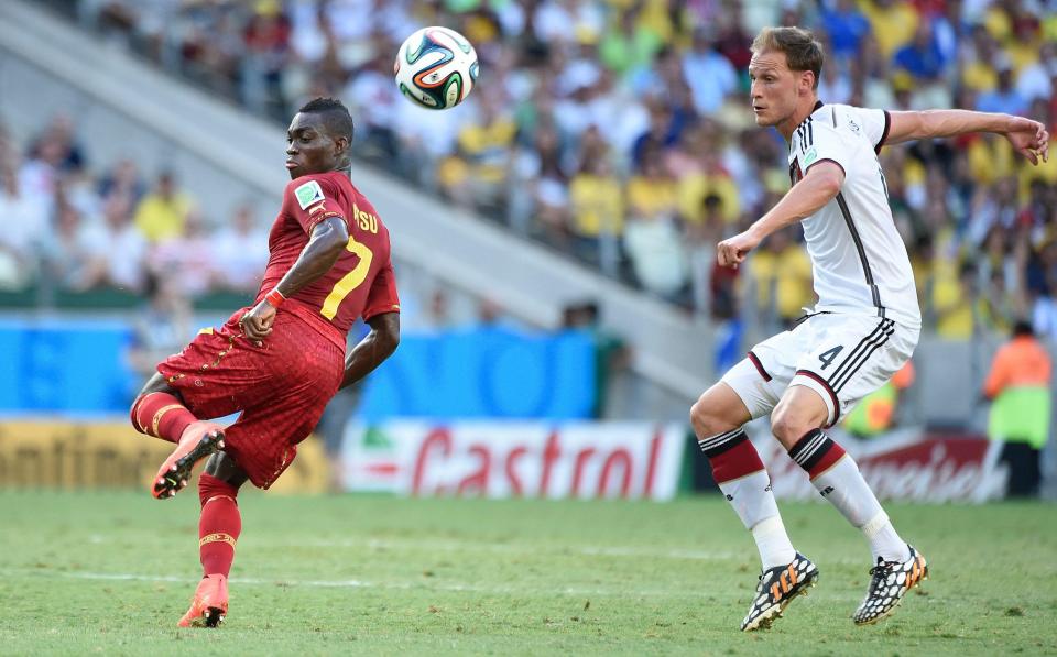 Ghana player Christian Atsu at the 2014 World Cup.