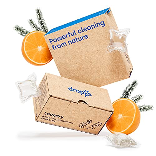 Dropps Stain & Odor Laundry Detergent Pods: Clean & Crisp| Deep Cleans Fabrics | Keeps Clothes Fresh | Prevents Odors | HE | Powered by Natural Plant-Based Ingredients | Low Waste Packaging | 140 Count