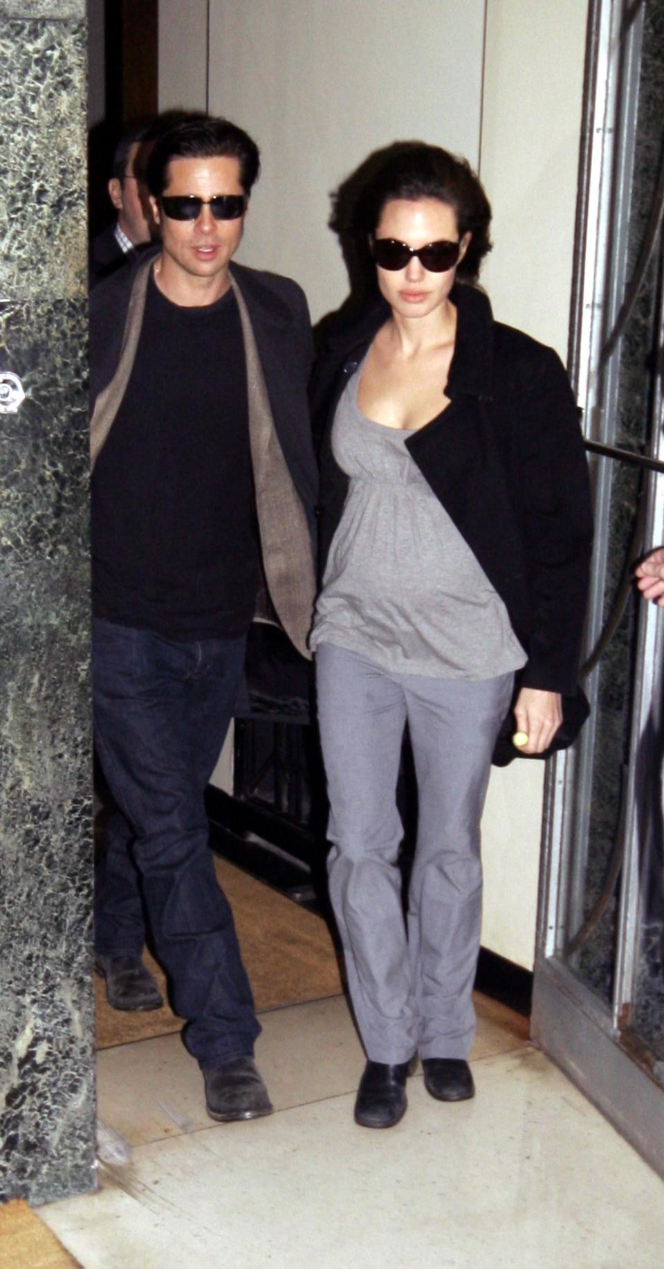 <p>The duo then turned into a power couple in 2006 and confirmed their relationship by announcing Angelina was expecting their first child. [Photo: Getty] </p>