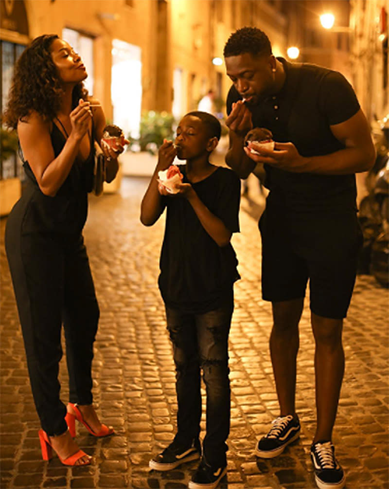 Gabrielle Union, Zion Wade, Dwyane Wade