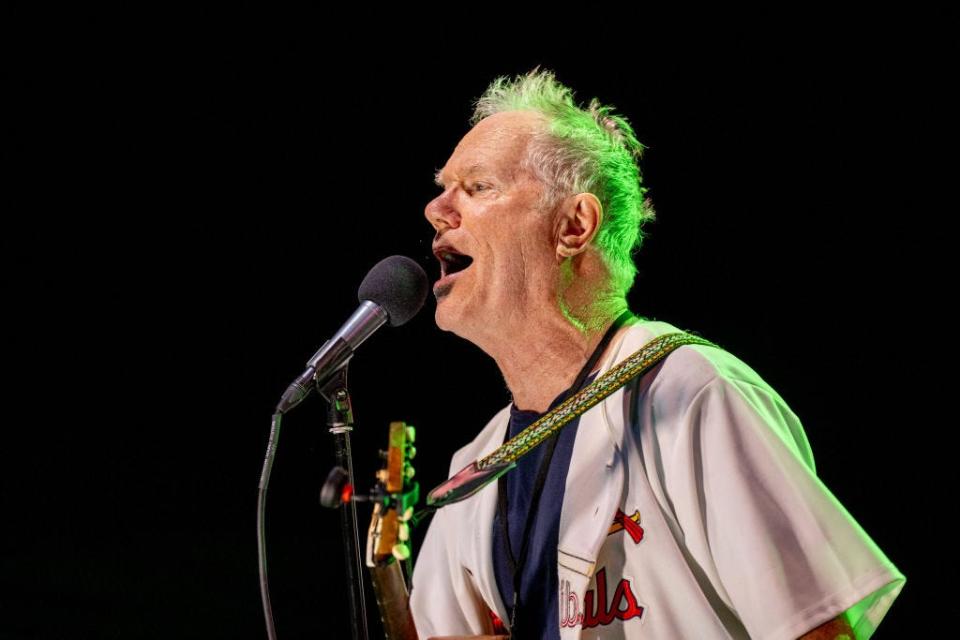 Loudon Snowden Wainwright III performs during Rufus Wainwright 50th Birthday Celebration at The Montauk Point Lighthouse on July 13, 2023 in Montauk, New York.