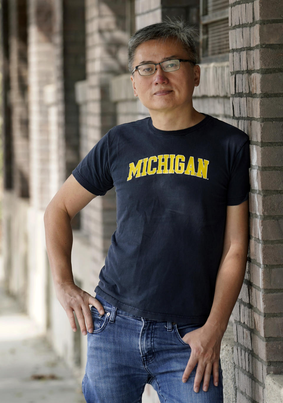 Writer Curtis Chin poses for a portrait to promote his new book "Everything I Learned, I Learned in a Chinese Restaurant: A Memoir," Tuesday, Oct. 10, 2023, in Los Angeles. Chin's memoir, out today, is a candid and sometimes funny reflection on growing up Chinese American in Detroit in the ’70s and ’80s. (AP Photo/Chris Pizzello)