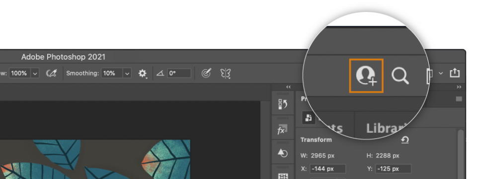 圖／Adobe 推出Photoshop、Illustrator 及 Fresco 檔案協作功能。
