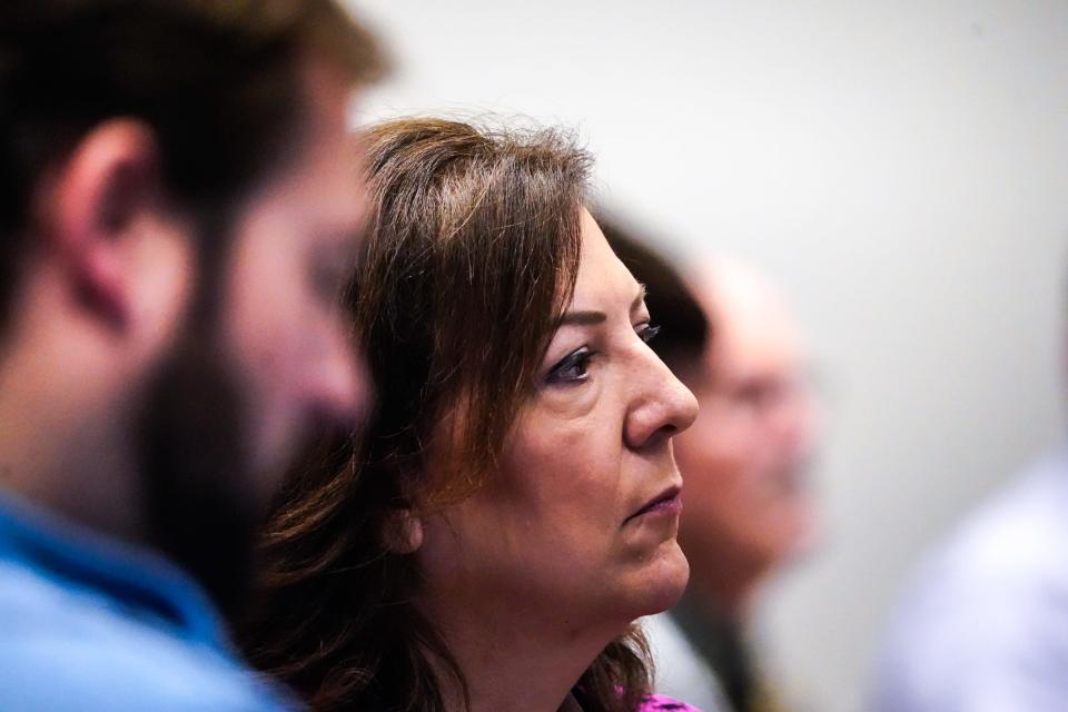 Carmel Ind. Mayor-elect Sue Finkam attends "mayor school" offered by AIM (Accelerating Indiana Municipalities) on Thursday, Dec. 7, 2023, at the Embassy Suites Convention Center in Noblesville Ind.