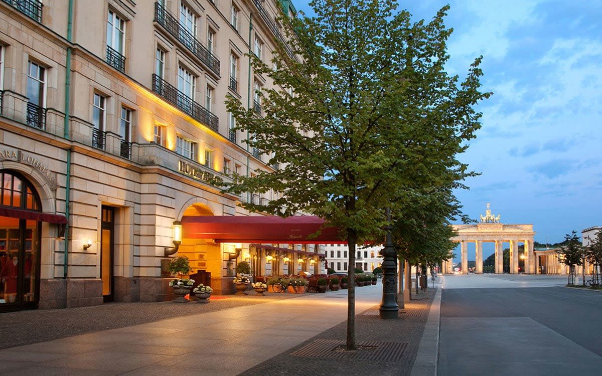 Hotel Adlon Kempinksi –overlooking Brandenburg Gate – is Berlin’s most glamorous hotel address.