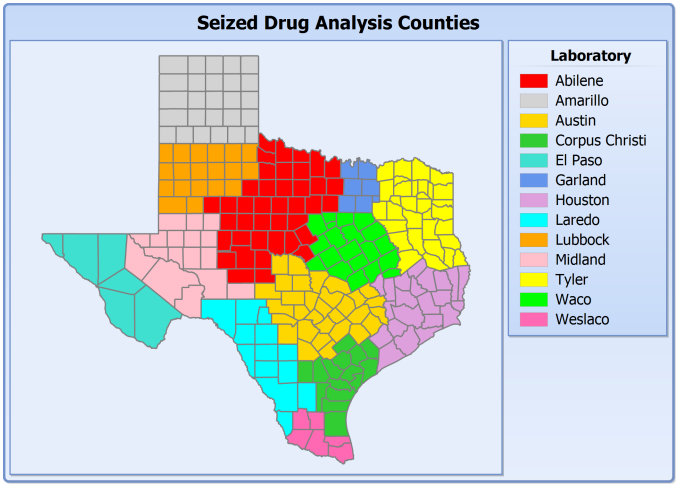 <em>Texas DPS crime lab service areas</em>