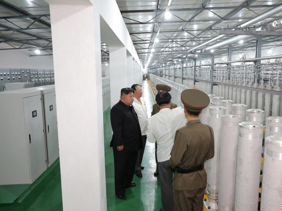 Kim Jong-un reportedly expressed great satisfaction over the technical capabilities of North Korea’s nuclear sector (Reuters)