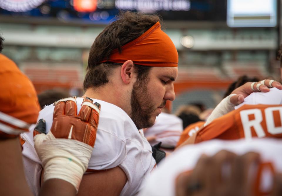 Texas center Jake Majors has been a mainstay on the offensive line since late in his freshman season. With 41 consecutive starts, he's the anchor of a veteran offensive front that returns four of five starters from 2023. "He's a guy you can always count on," left guard Hayden Conner said.