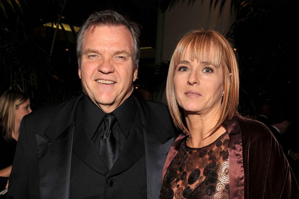 <p>Lester Cohen/WireImage</p> Meat Loaf and his wife Deborah Gillespie in 2008