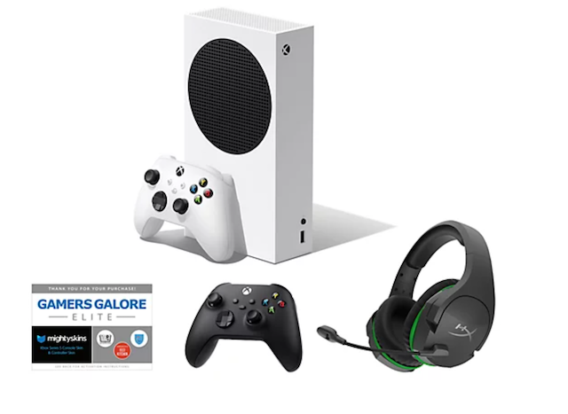 Xbox Series S Console with 2 Controllers, Headset and Voucher