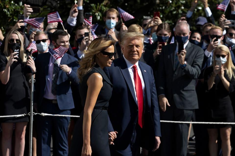 President Trump Departs White House For Final Debate